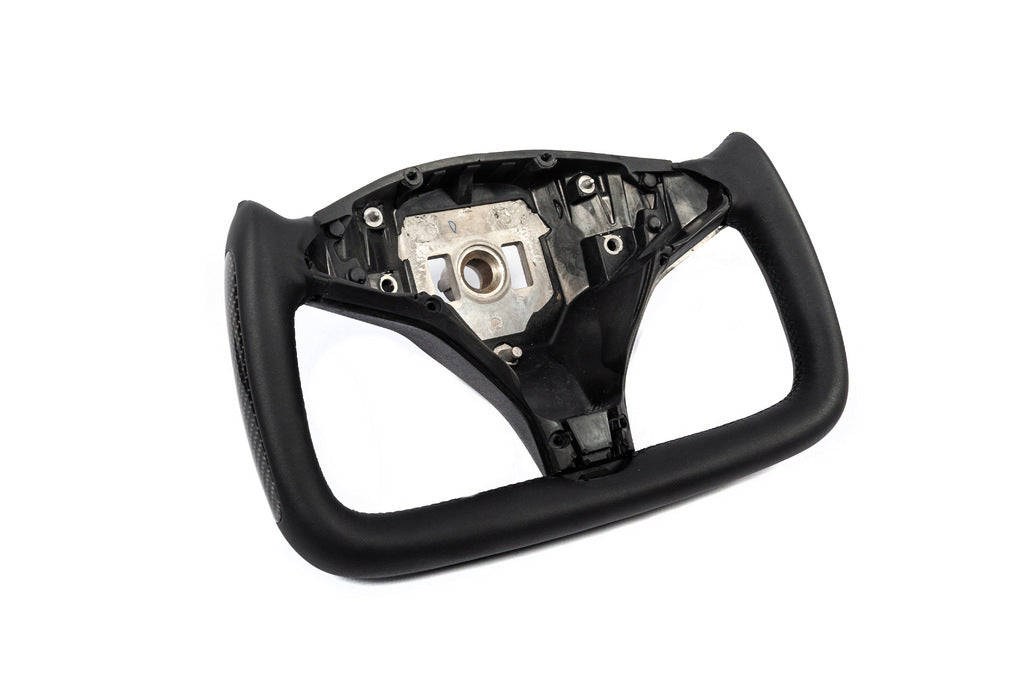 Steering wheel ship style (Leatherette and carbon inserts) for Tesla Model X 2015- - image 4