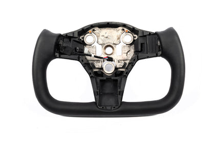 Steering Wheel Pilot Style (Leatherette, Carbon, with Heating) for Tesla Model Y 2020- - image 2