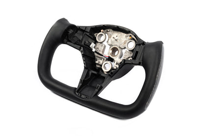 Steering Wheel Pilot Style (Leatherette, Carbon, with Heating) for Tesla Model Y 2020- - image 1