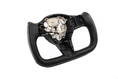 Steering Wheel Pilot Style (Leatherette, Carbon, with Heating) for Tesla Model Y 2020- - image 3