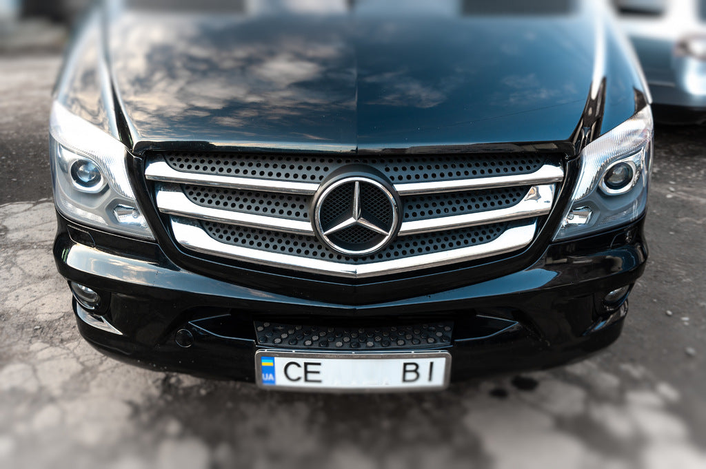 Lining on the grille (2013↗, stainless steel.) for Mercedes Sprinter W906 2006-2018 - image 1