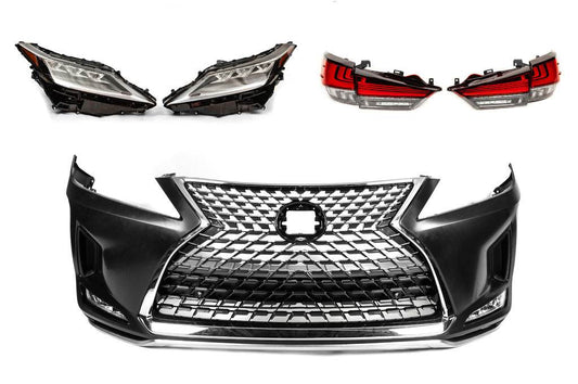Restyling kit in 2021 (bumper, headlights, feet) for Lexus RX 2016-2022 - Reelken Auto