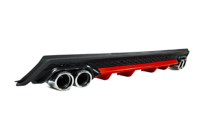 Universal Rear Diffuser DPT V-13 (ABS) (Red+Black Gloss) - image 3