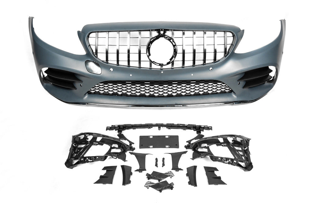 Front bumper assembly (AMG Line 2018-2021) for Mercedes C-сlass W205 2014-2021 - image 2