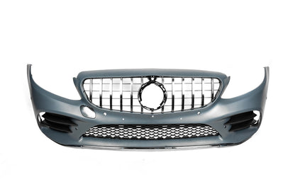 Front bumper assembly (AMG Line 2018-2021) for Mercedes C-сlass W205 2014-2021 - image 9