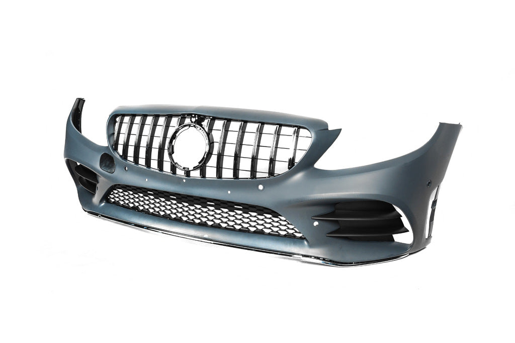 Front bumper assembly (AMG Line 2018-2021) for Mercedes C-сlass W205 2014-2021 - image 3