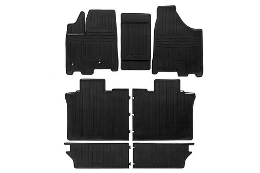 Rubber floor mats 6 seats (3 rows, Stingray Premium) for Toyota Sienna 2010-2020 - image 1