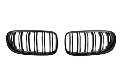 Kidneys M-Look (for E92/E93, 2010-2013, Gloss Black) for BMW 3 Series E-90/91/92/93 2005-2011 - image 3