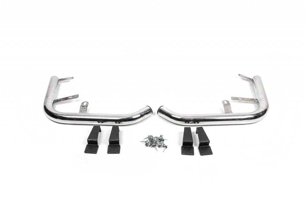 Rear corners AK003 (2 PCs, stainless steel) for Volkswagen T5 Multivan 2003-2010 - Reelken Auto