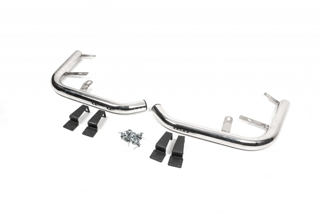 Rear Corner Bars AK003 (2 pcs, stainless steel) for Volkswagen T5 Caravelle 2004-2010 - image 9