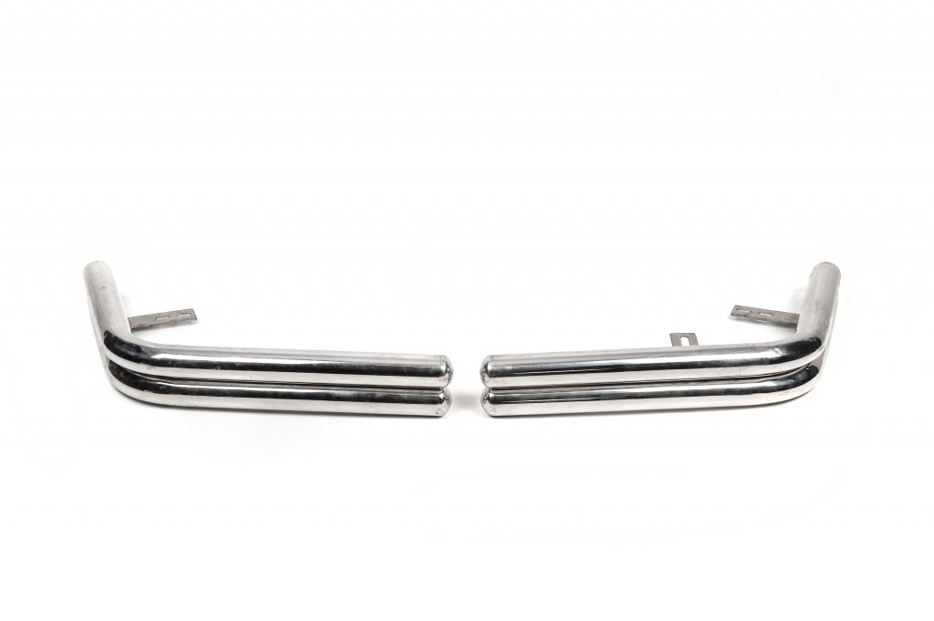 Rear Corner Guards AK003-double (2 pcs, stainless steel) for Volkswagen T5 Caravelle 2004-2010 - image 1