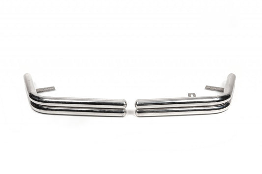 Rear Corner Guards AK003-double (2 pcs, stainless steel) for Volkswagen T5 2010-2015 - image 1