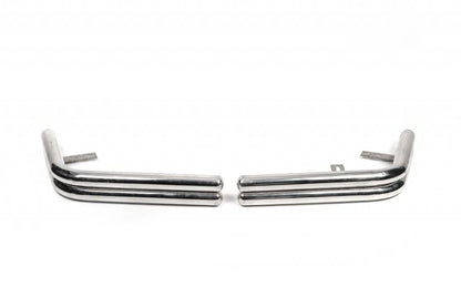 Rear protective corners AK003-double (2 pcs., stainless steel) for Volkswagen T5 Caravelle 2004-2010 - Reelken Auto