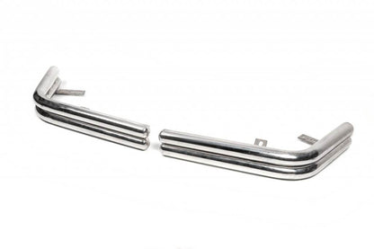Rear protective corners AK003-double (2 pcs., stainless steel) for Volkswagen T5 Caravelle 2004-2010 - Reelken Auto