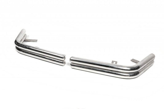 Rear protective corners AK003-double (2 pcs., stainless steel) for Volkswagen T5 Multivan 2003-2010 - Reelken Auto