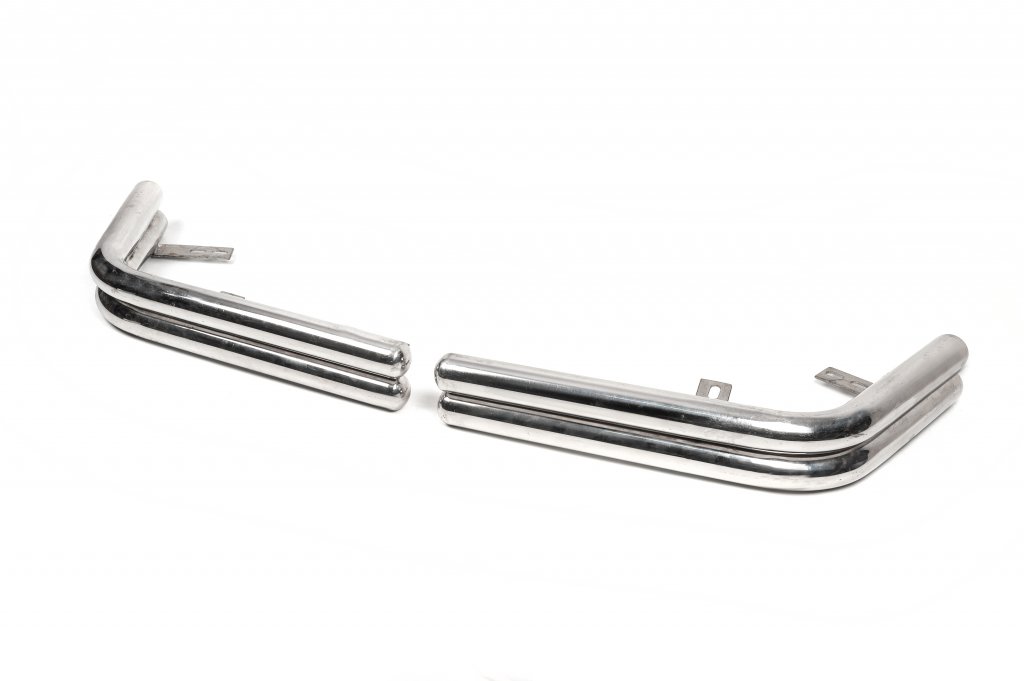 Rear Corner Guards AK003-double (2 pcs, stainless steel) for Volkswagen T5 2010-2015 - image 2