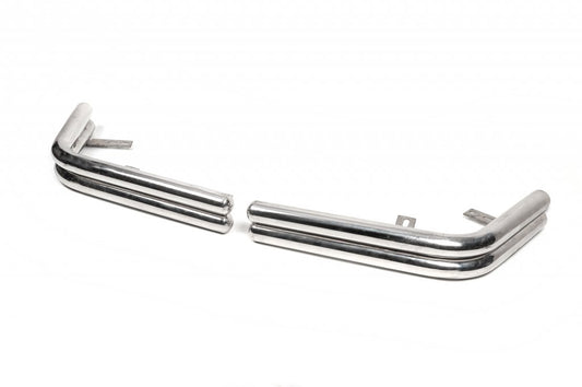 Rear Corner Guards AK003-double (2 pcs, stainless steel) for Volkswagen T5 2010-2015 - image 2