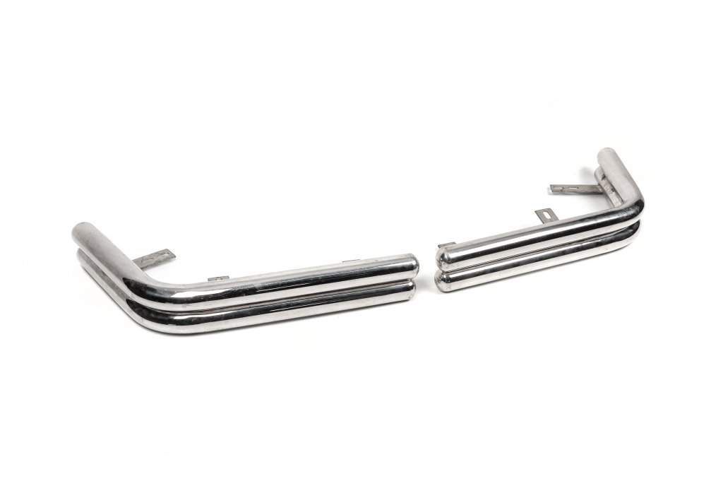 Rear Corner Guards AK003-double (2 pcs, stainless steel) for Volkswagen T5 Caravelle 2004-2010 - image 3