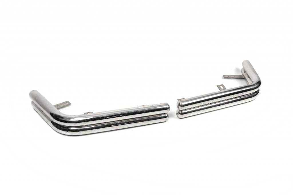 Rear protective corners AK003-double (2 pcs., stainless steel) for Volkswagen T5 Multivan 2003-2010 - Reelken Auto