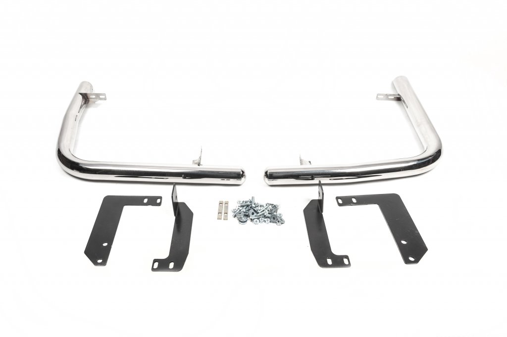 Side pipes behind rear wheel, angular (2 pcs, stainless steel) for Mercedes Sprinter W906 2006-2018 - image 6