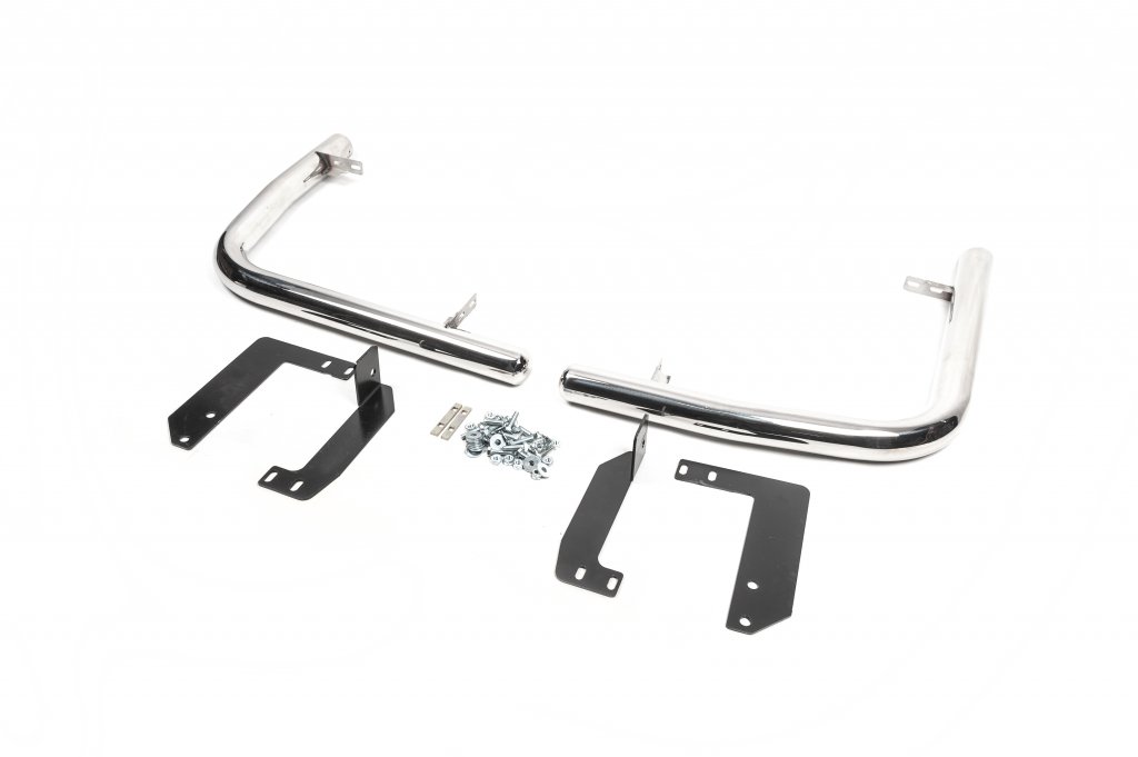 Side pipes behind rear wheel, angled (2 pcs, stainless steel) for Volkswagen Crafter 2006-2016 - image 4