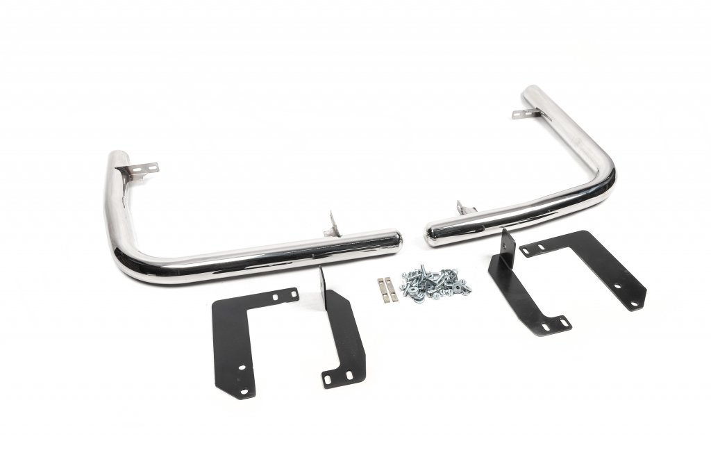 Side pipes behind rear wheel, angular (2 pcs, stainless steel) for Mercedes Sprinter W906 2006-2018 - image 8