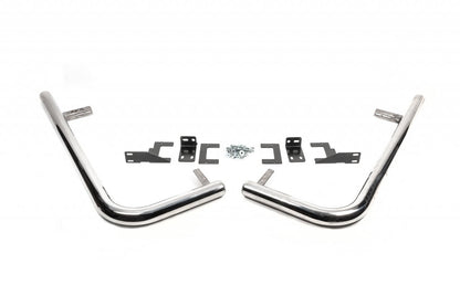 Side pipes behind rear wheel, angular (2 pcs, stainless steel) for Mercedes Sprinter W906 2006-2018 - image 2
