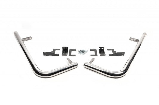 Side pipes behind rear wheel, angular (2 pcs, stainless steel) for Mercedes Sprinter W906 2006-2018 - image 2