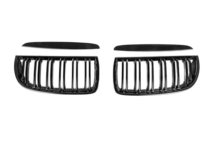 Kidney Grilles M-Look (for E-90/91, 2005-2008, Gloss Black) for BMW 3 Series E90/E91 2005-2011 - image 3