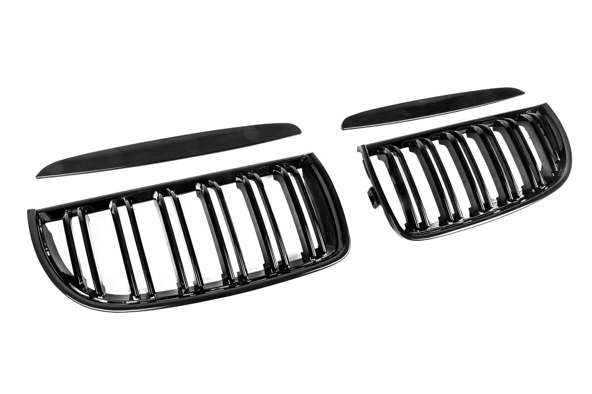 Kidney Grilles M-Look (for E-90/91, 2005-2008, Gloss Black) for BMW 3 Series E90/E91 2005-2011 - image 11