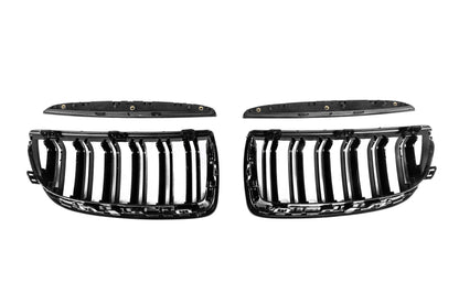 Kidney Grilles M-Look (for E-90/91, 2005-2008, Gloss Black) for BMW 3 Series E90/E91 2005-2011 - image 12