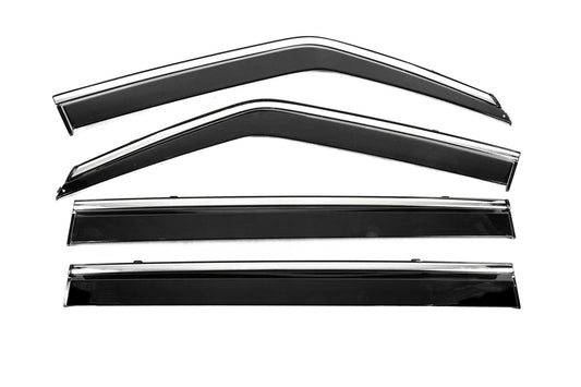 Window Deflectors with Chrome Trim Niken Luxury (4 pcs) for Infiniti QX80 2013-2024 - image 1