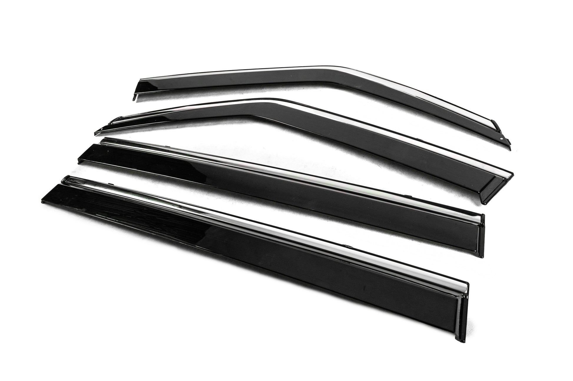 Window Deflectors with Chrome Trim Niken Luxury (4 pcs) for Infiniti QX80 2013-2024 - image 2