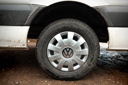 Caps gray ABS (1 roller, 4 pcs.) for Volkswagen Crafter 2006-2016 - Reelken Auto