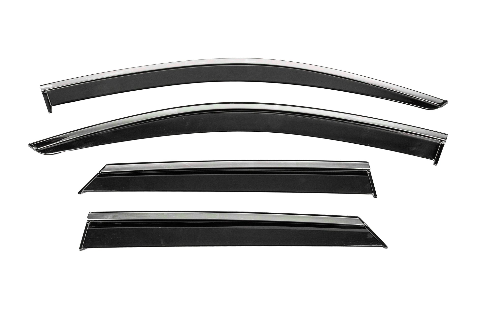 Window Deflectors with Chrome Trim Niken Luxury (4 pcs) for Volkswagen T-Cross 2019- - image 1