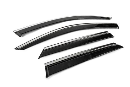 Window Deflectors with Chrome Trim Niken Luxury (4 pcs) for Volkswagen T-Cross 2019- - image 3