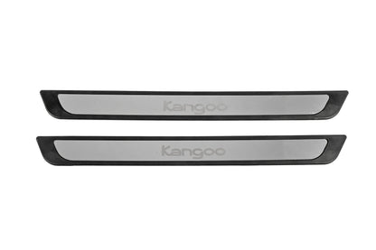 Stainless Steel Door Sill Protectors Carmos V2 (2 pcs) for Renault Kangoo 2008-2020 - image 1