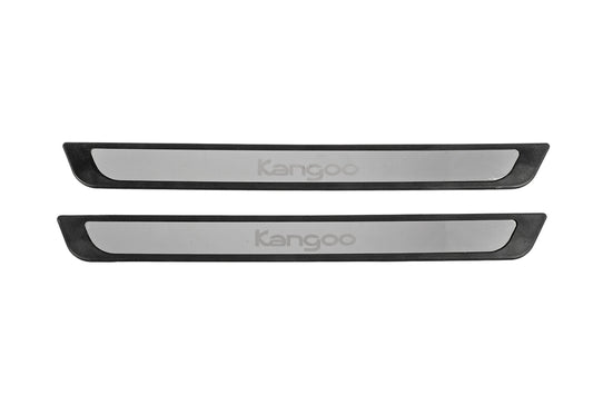 Stainless Steel Door Sill Protectors Carmos V2 (2 pcs) for Renault Kangoo 2008-2020 - image 1