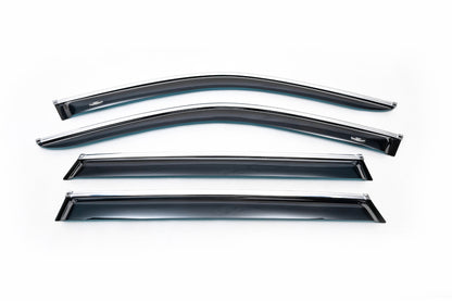 Window deflectors with chrome trim (4 pcs, HIC) for BMW X5 F15 2013-2018 - image 5