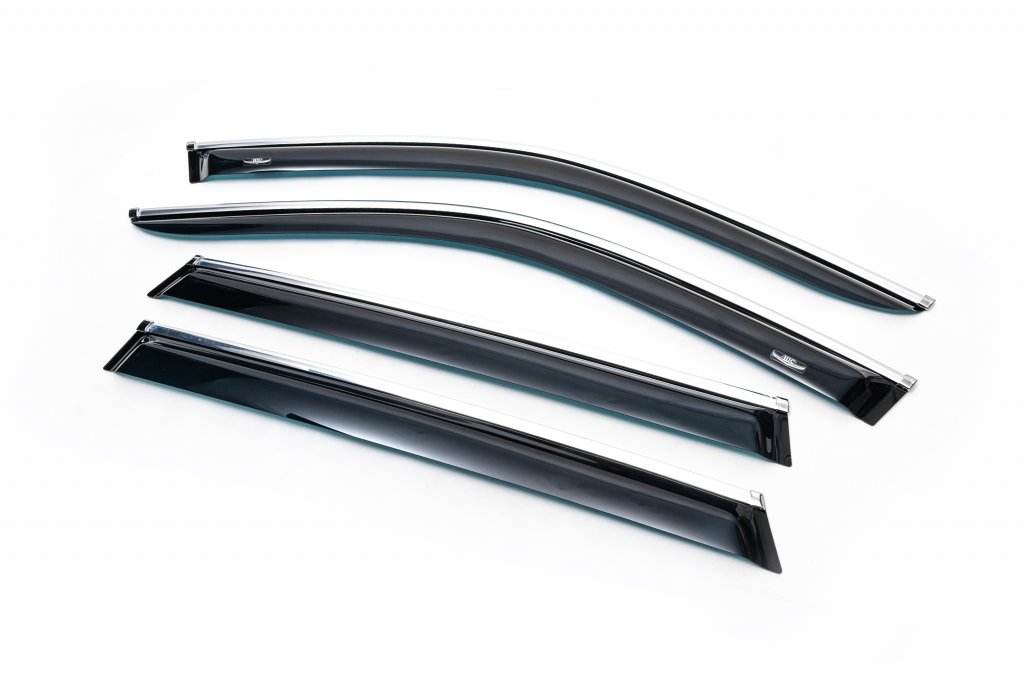 Window vents with chrome molding (4 pieces, HIC) for Lexus IS 2005-2013 - Reelken Auto