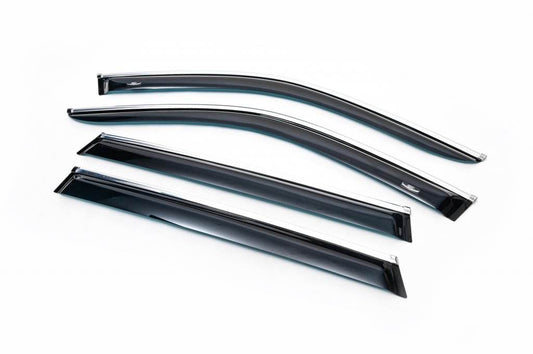 Window vents with chrome molding (4 pieces, HIC) for Lexus IS 2005-2013 - Reelken Auto