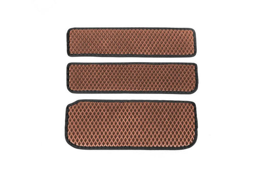 Door sill mats (3 pcs., EVA, Brown) for Renault Trafic 2001-2015 - Reelken Auto