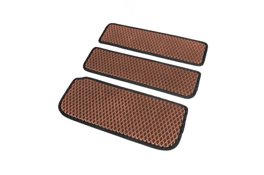 Door sill mats (3 pcs., EVA, Brown) for Renault Trafic 2001-2015 - Reelken Auto