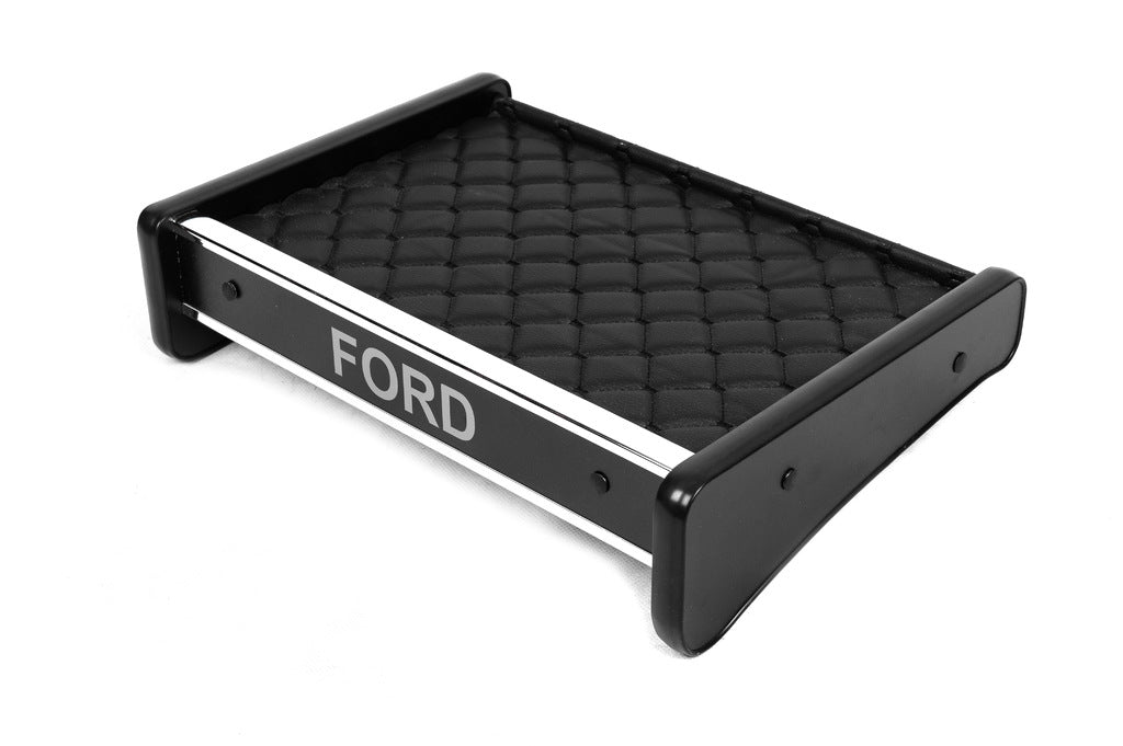 Dashboard Shelf (Black with Black Stitching) for Ford Transit 1991-2000 - image 1