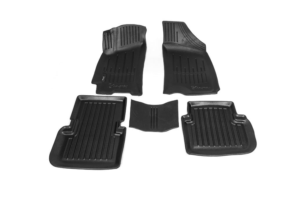 Stingray 3D Rubber Floor Mats (5 pcs, Polyurethane) for Chevrolet Lanos 1998-2017 - image 1