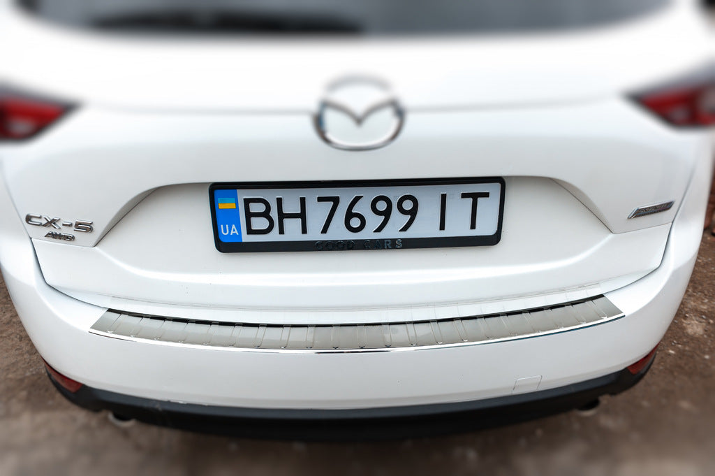 Rear Bumper Protector Carmos Stainless Steel for Mazda CX-5 2017- - image 4