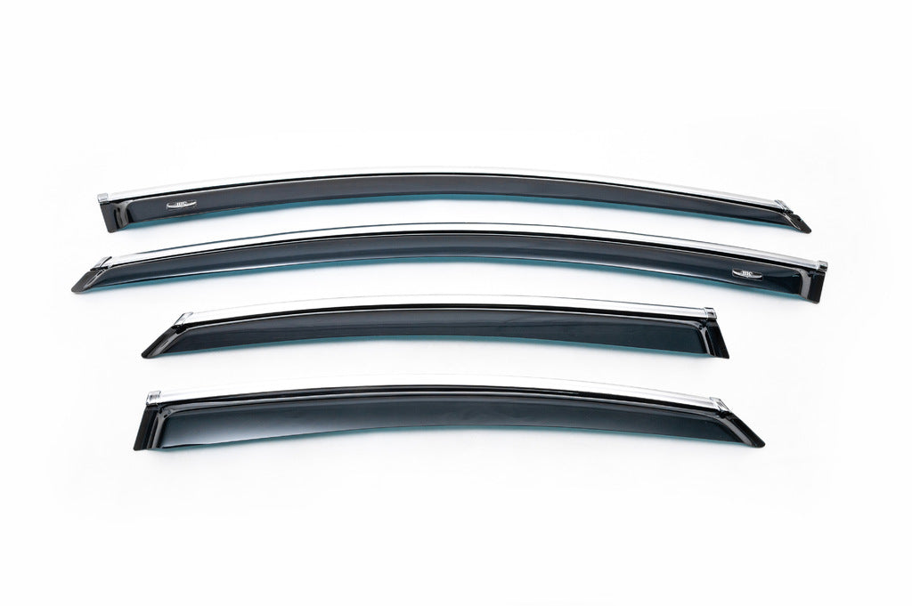 Window Deflectors with Chrome Trim SD (4 pcs, HIC) for Ford Mondeo 2008-2014 - image 2