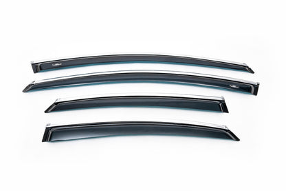 Window Deflectors with Chrome Trim SD (4 pcs, HIC) for Ford Mondeo 2008-2014 - image 2