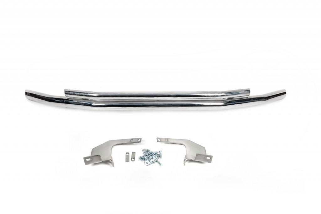 Front double bull bar 60/48 mm (stainless steel) for Volkswagen T5 Multivan 2003–2010 - image 2