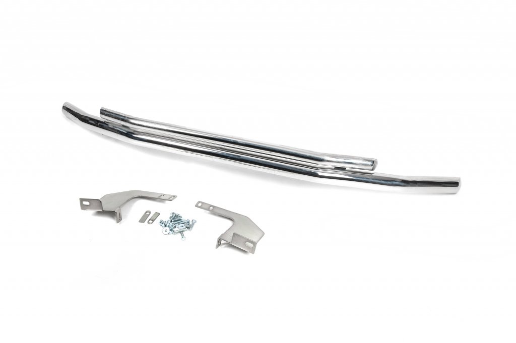 Front double bull bar 60/48 mm (stainless steel) for Volkswagen T5 Multivan 2003–2010 - image 3